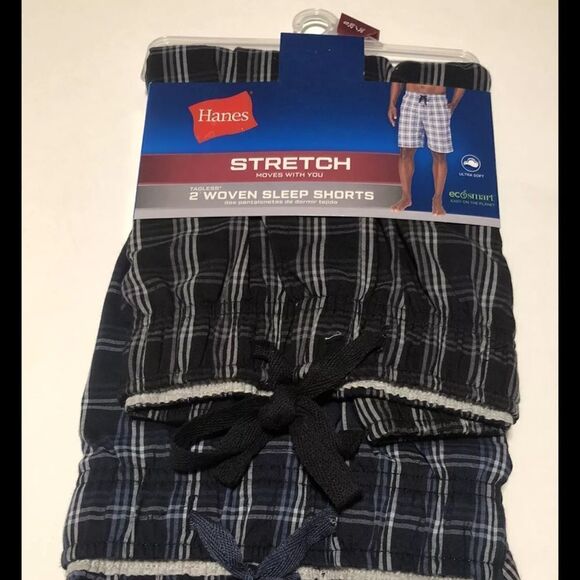 Hanes Sleep Shorts Mens Small 2 Pack - Picture 1 of 2